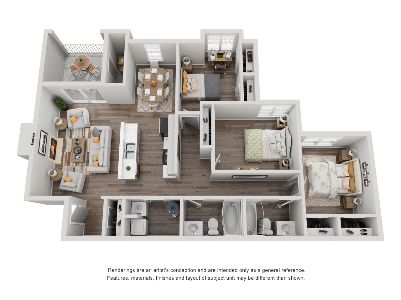 Floor plan layout diagram for The Carmel